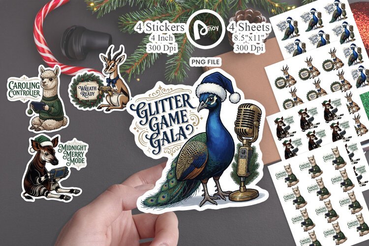 Vintage Ornament Quest Gamer Pets Sticker example image 1