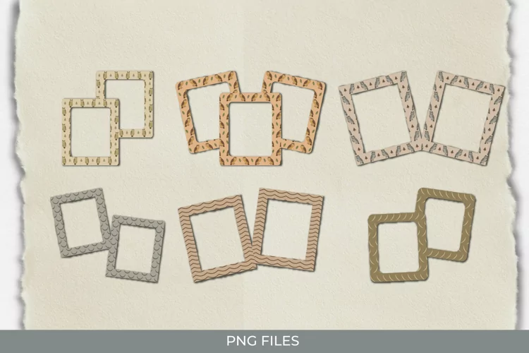 Vintage Owl Pattern Frames