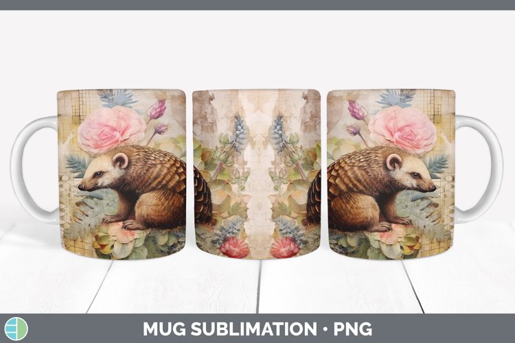 GorgeousDecoupage Pangolins Mug Wrap design.