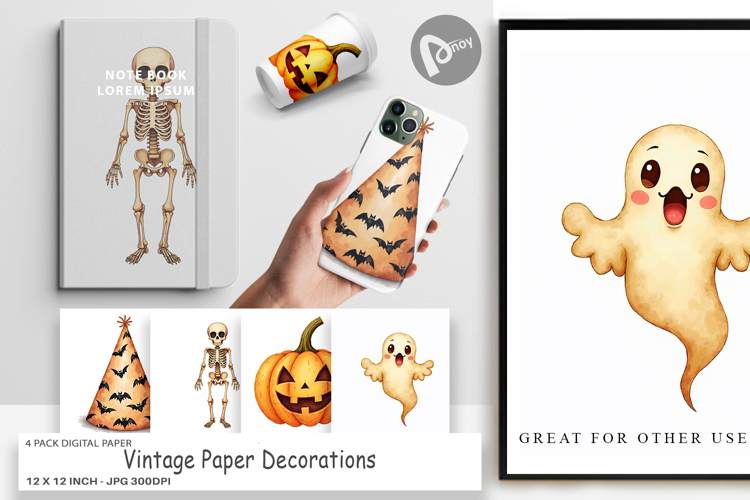 Vintage Decorations Digital Paper