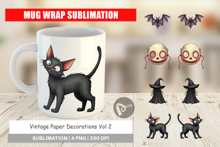 Vintage Decorations Mug Wrap