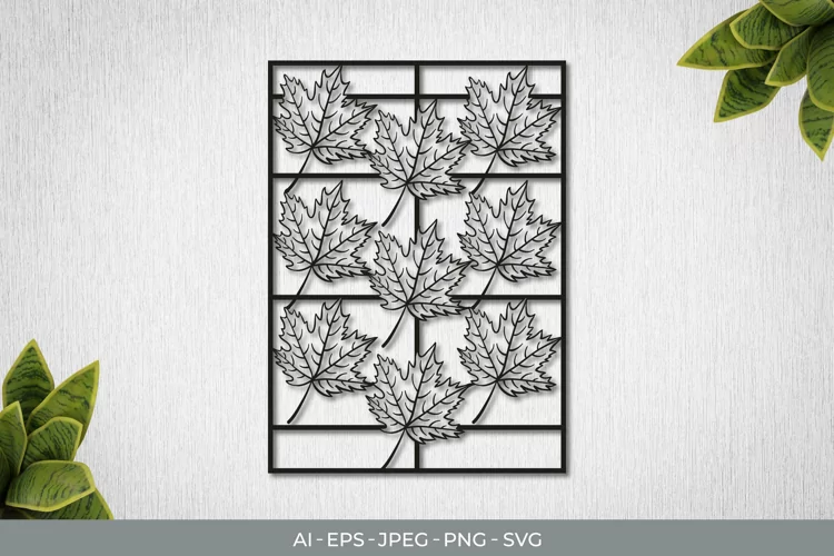 Vintage Papercut Stencil Autumn