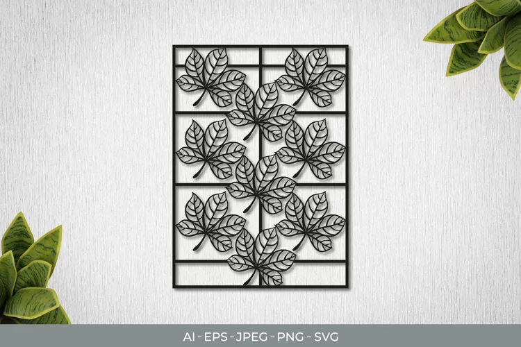 Vintage Papercut Stencil Autumn