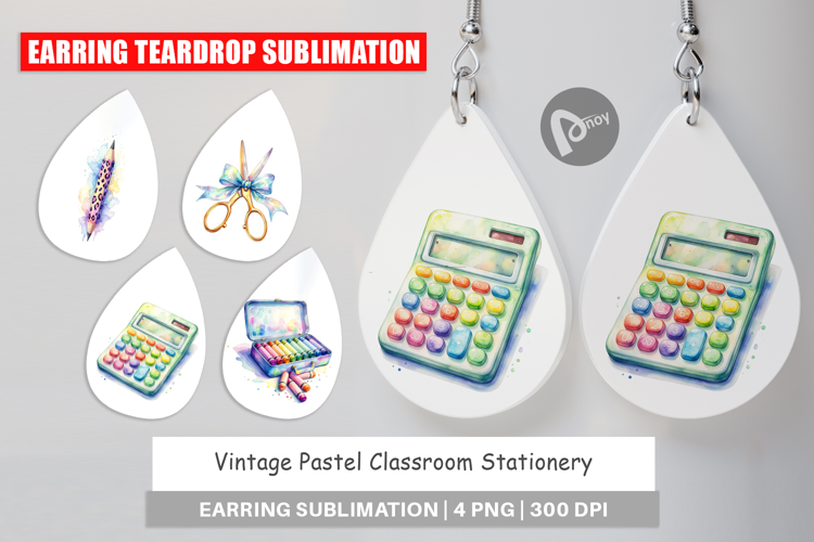 Vintage Pastel Classroom Earring