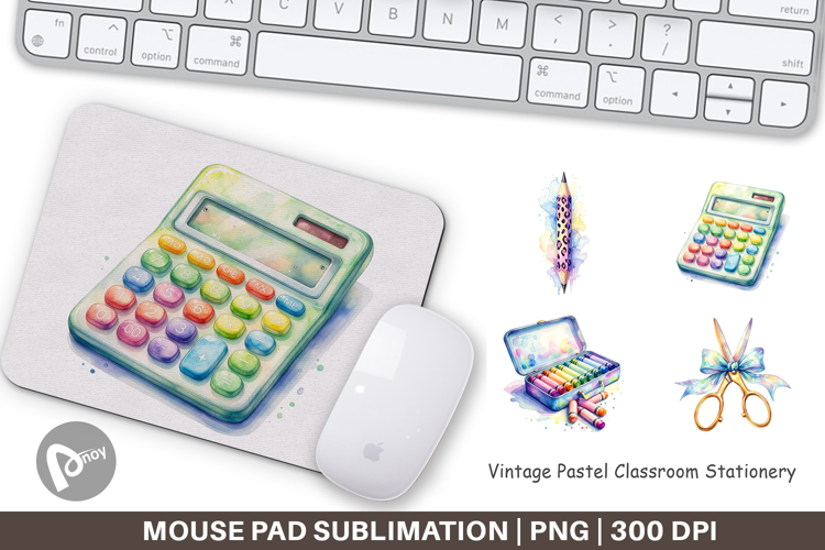 Vintage Pastel Classroom Mouse Pad