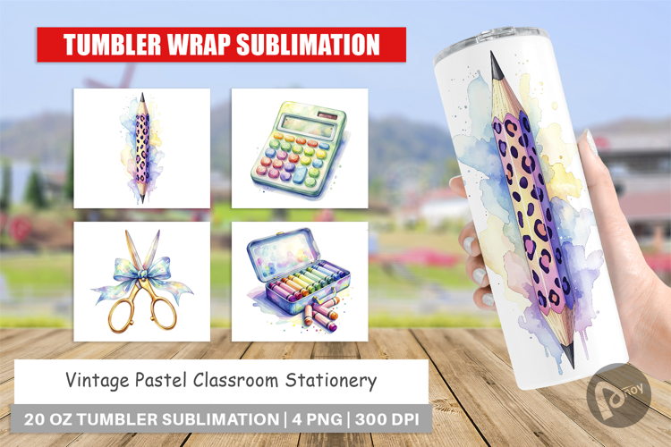 Vintage Pastel Classroom Tumbler