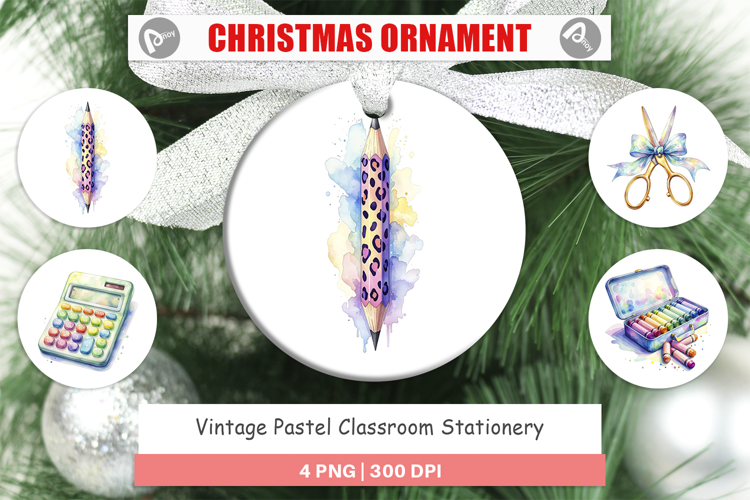 Vintage Pastel Classroom Ornament