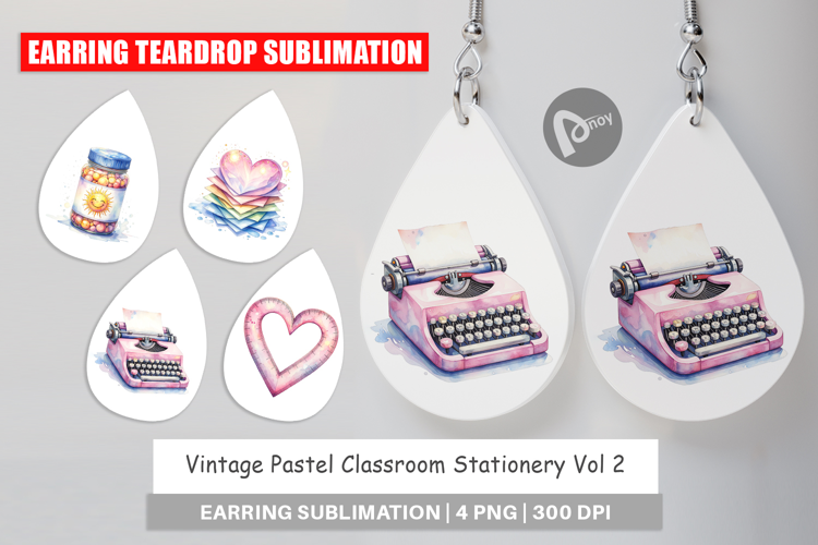 Vintage Pastel Classroom Earring