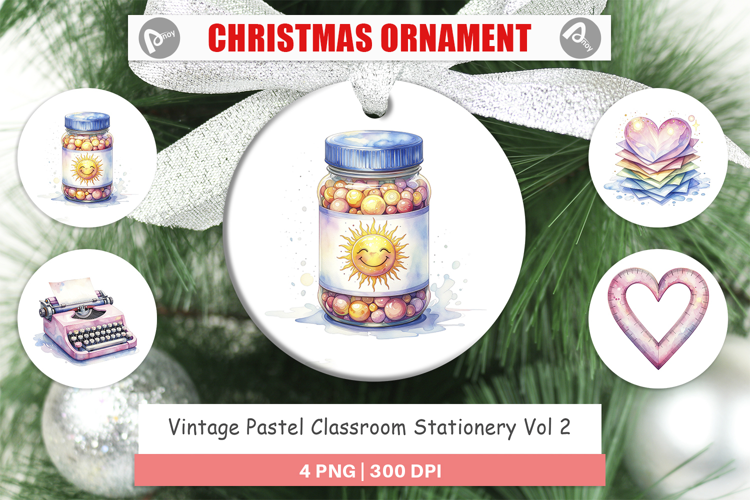 Vintage Pastel Classroom Ornament