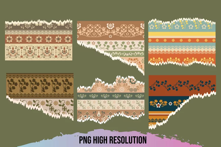 Vintage Torn Paper - Scrapbooking PNG