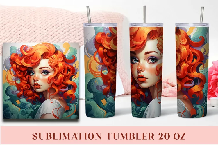 Anime Girl Tumbler Sublimation Tumbler Wrap