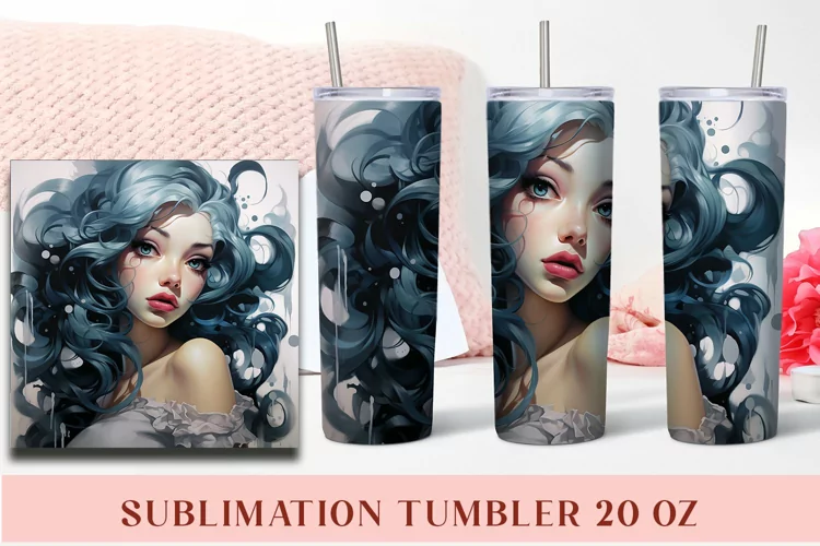 Anime Girl Tumbler Sublimation Tumbler Wrap