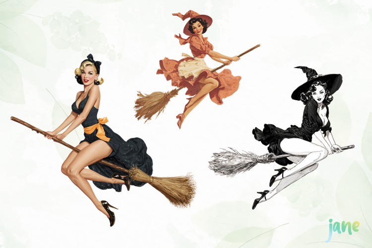 Vintage Pin up Girl Halloween