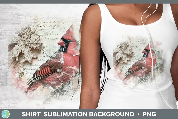 Vintage Pink Christmas Cardinal Shirt Sublimation Sublimatio