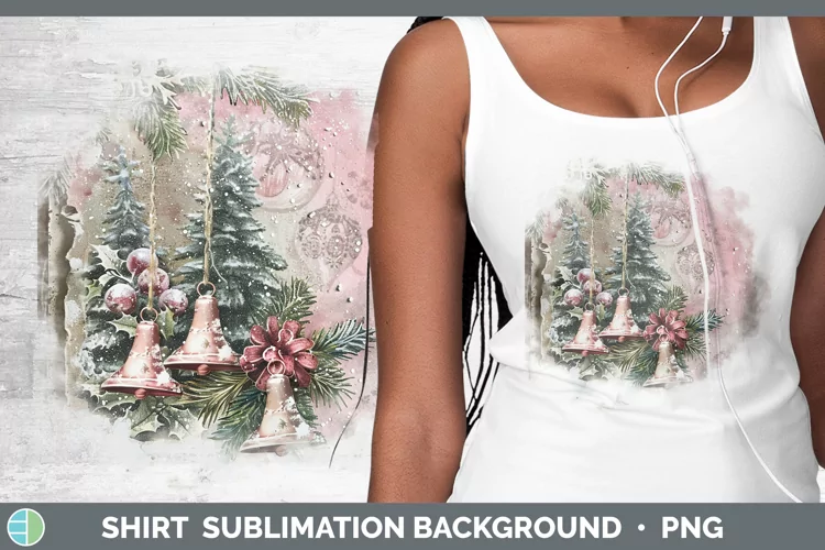 Vintage Pink Christmas Jingle Bells Shirt Sublimation Sublim