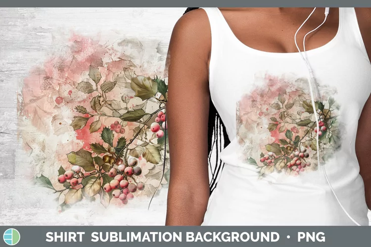 Vintage Pink Christmas Mistletoe Shirt Sublimation Sublimati