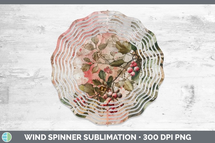 GorgeousVintage Pink Christmas Wind Spinner design.