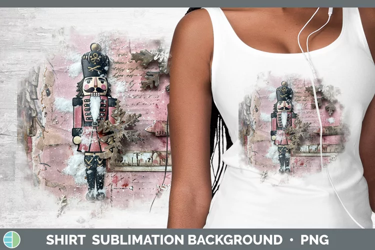 Vintage Pink Christmas Nutcracker Shirt Sublimation Sublimat
