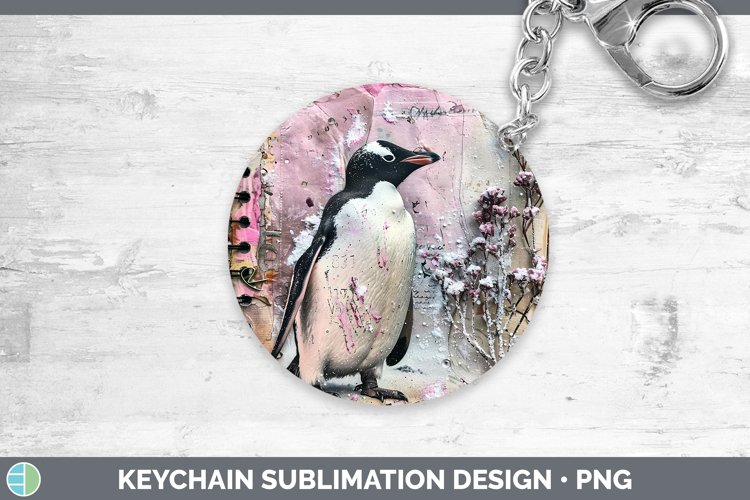 GorgeousVintage Pink Christmas Keychain design.