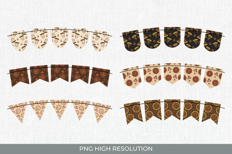 Vintage Pizza Bunting Banner Set