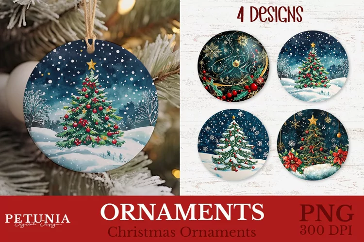 Christmas Ornament | Round Christmas Ornament PNG