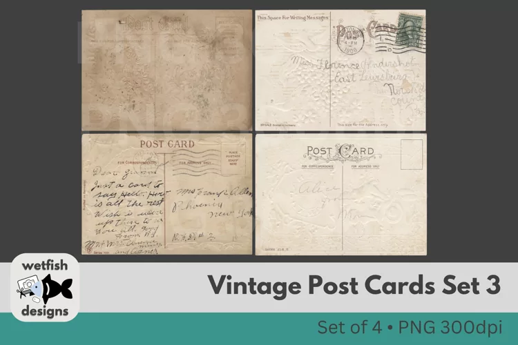 Vintage Postcards for Crafting, Sublimation & Scrapbooking