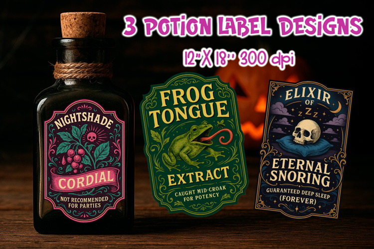 Vintage Halloween Labels | Potion Apothecary Label Stickers