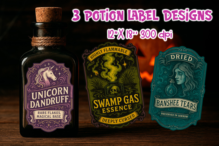 Vintage Halloween Labels | Potion Apothecary Label Stickers