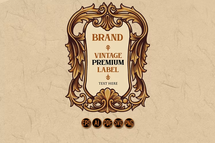 Vintage Premium Label Frame Ornaments