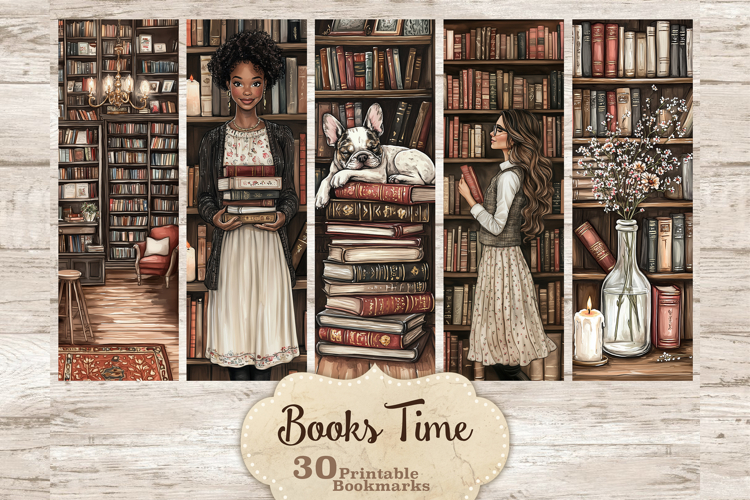 Vintage Printable Bookmarks | Book Lovers Digital Download