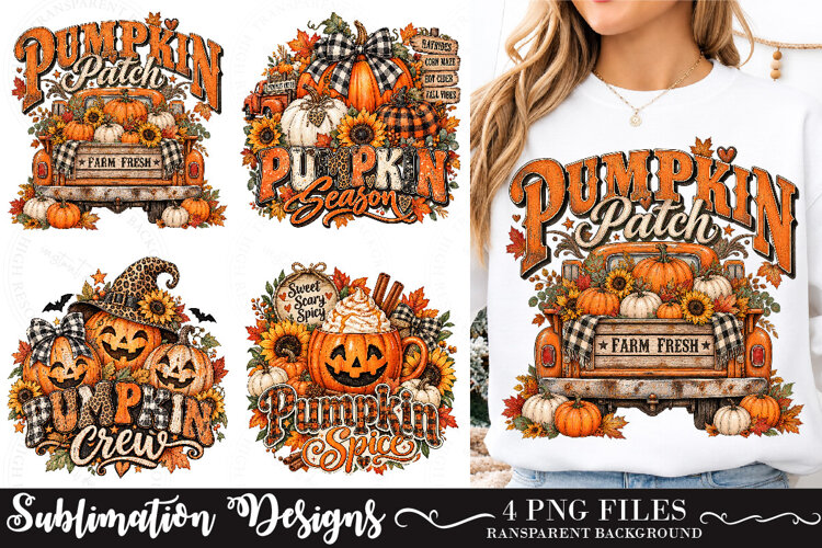 Vintage Pumpkin Patch PNG example image 1