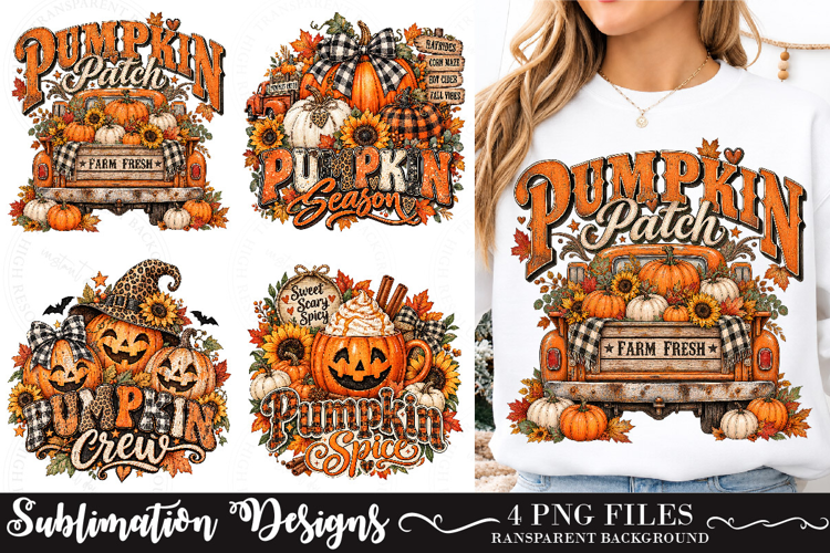 Vintage Pumpkin Patch PNG