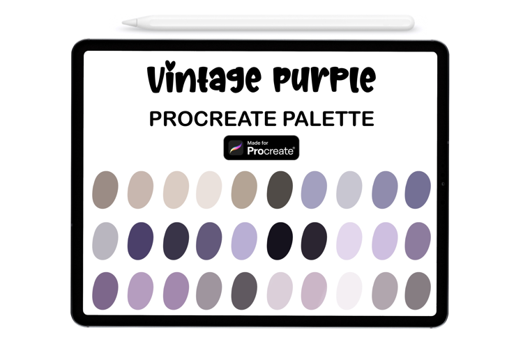 Vintage Purple Procreate Palette - Procreate Color Palette