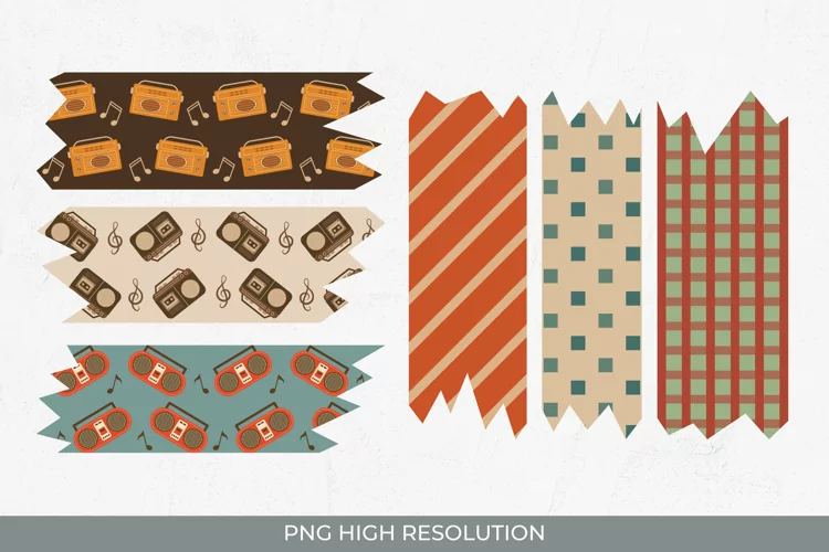Vintage Radio Patterned Tape