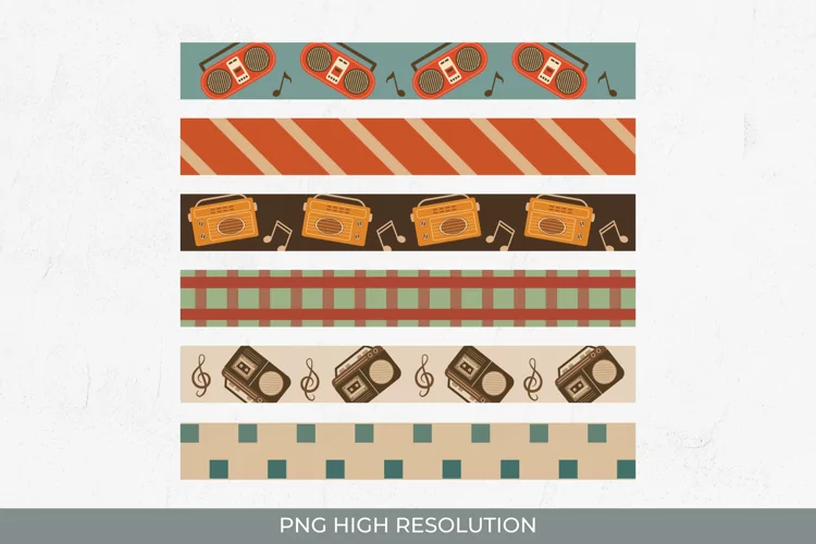 Vintage Radio Seamless Strips