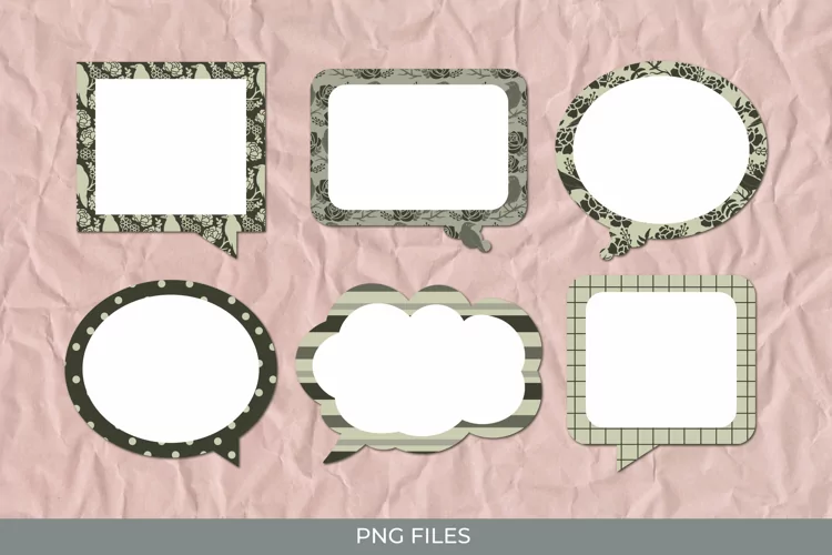Vintage Raven and Floral Seamless Pattern Speech Bubble