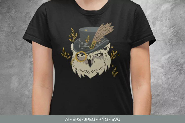 Vintage Rich Owl SVG