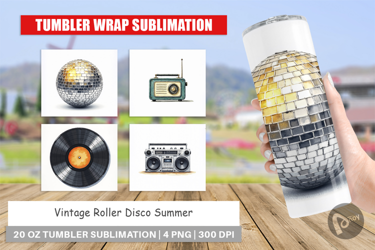 Vintage Roller Disco Summer Tumbler