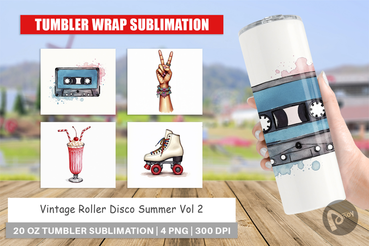 Vintage Roller Disco Summer Tumbler