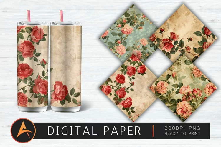 Vintage Roses Digital Paper