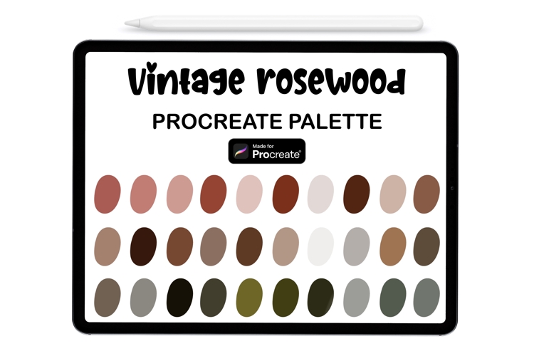 Vintage Rosewood Procreate Palette - Procreate Color Palette