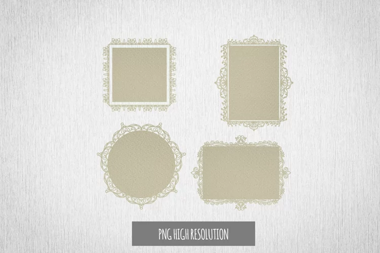 Scrapbook Vintage Round Lace Paper PNG
