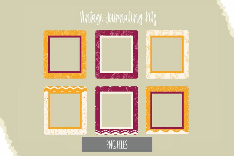 Vintage Sagitarius Sign Pattern Frame Set example image 1