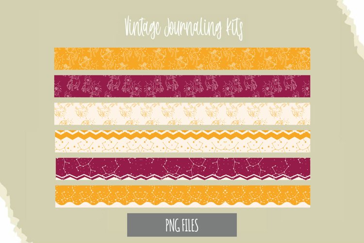 Vintage Sagitarius Sign Seamless Pattern Stripe example image 1