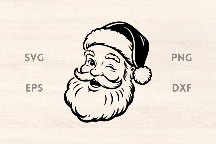 Winking Santa SVG