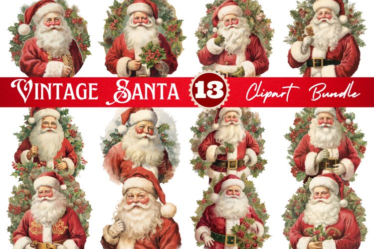 Vintage Santa Clipart Image 23