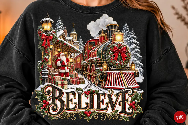 Vintage Santa Christmas PNG