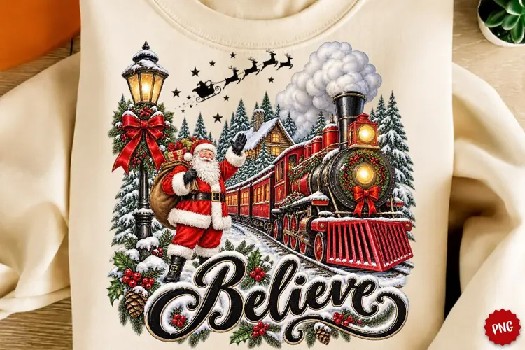 Vintage Santa Christmas PNG, Trending Christmas PNG