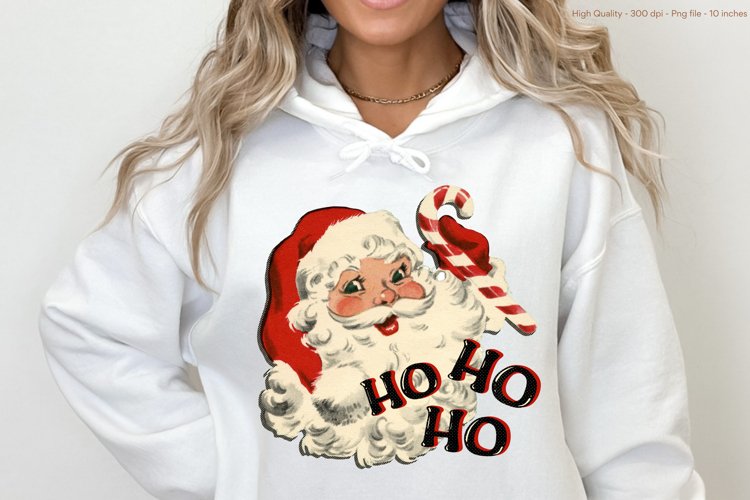 Vintage Santa Png Christmas Sublimation Retro Santa Png