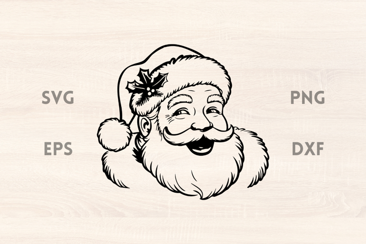 Laughing Santa Holy Branch SVG